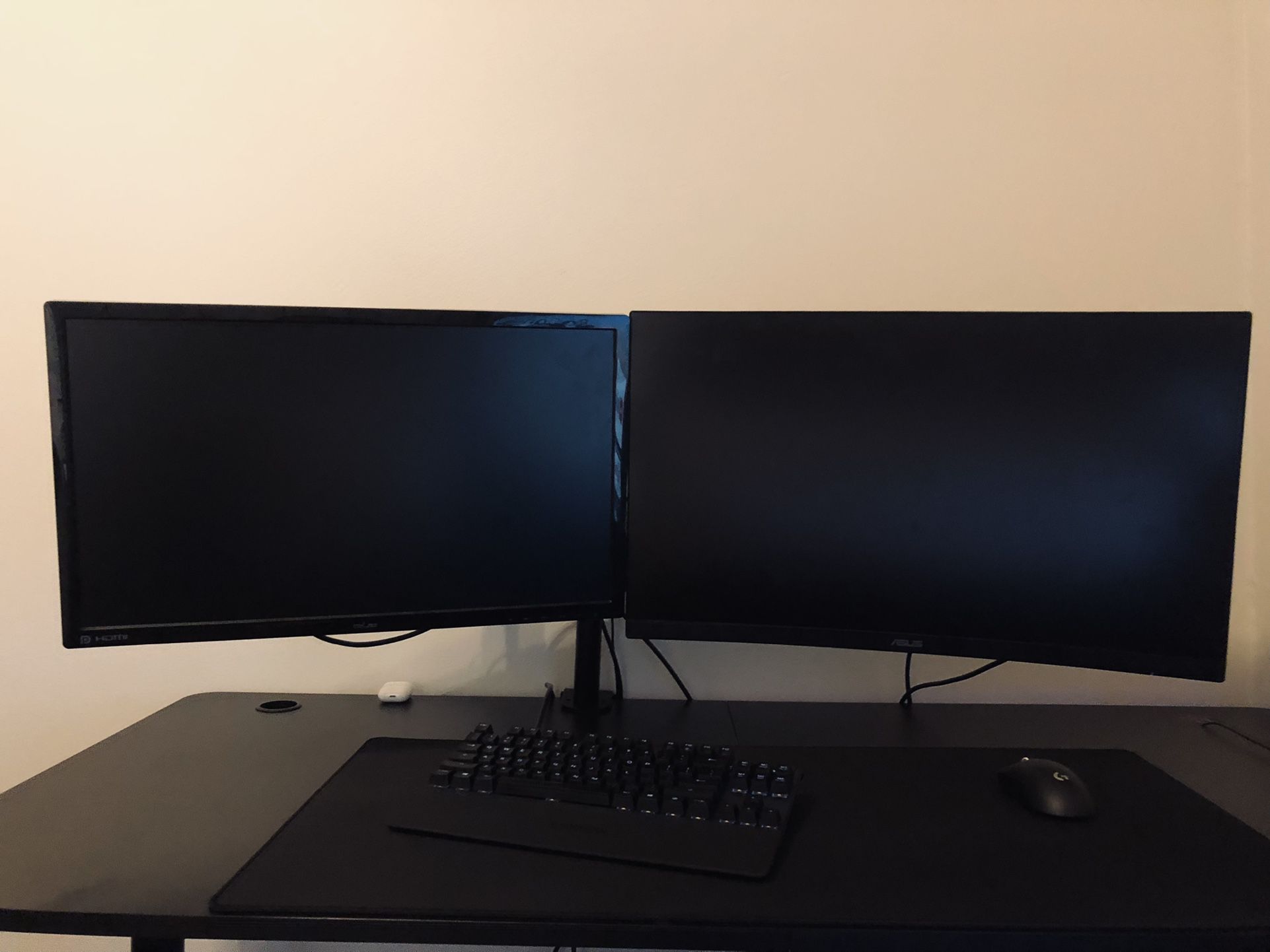 Dual Asus Monitors With Stand 