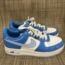 -Nike Air Force 1 low blue patent leather