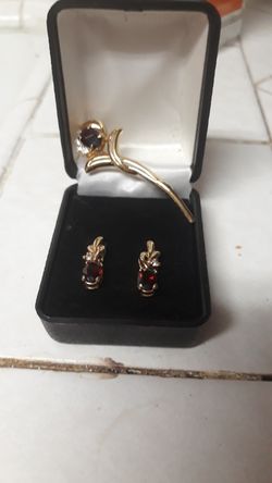 GENUINE GARNET JEWELRY SET ""❤ VALENTINE'S DAY""""