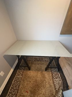 Custom Tile-Top Table – Modern Industrial Style