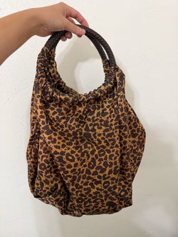 Animal Print Scrunched Up Hobo Bag