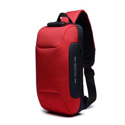 OZUKO Sling Backpack USB Anti-Theft Chest Bag Casual Shoulder Bag