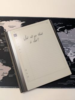 reMarkable 2 Paper Tablet with Marker Plus and Black Leather Folio