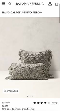 Banana Republic Hand-Carded Merino Pillow