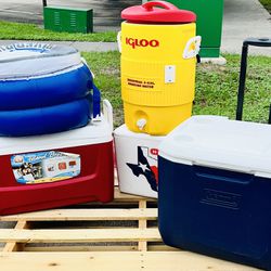 READY FOR ANY OCCASION COOLER COLLECTION: CAMPING RIVER SPORTS EVENTS POOL BBQ - BE PREPARED W AN ENTIRE COLLECTION ITEMIZED BELOW ⬇️ ONE LOW PRICE⬇️