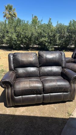Leather couch set