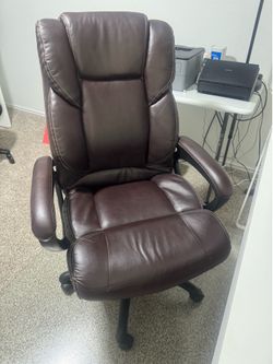 It is a leather desk chair in perfect condition; I bought it recently. I paid $170 for it.