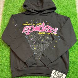 Sp5der Pink Hoodie ‘Black’