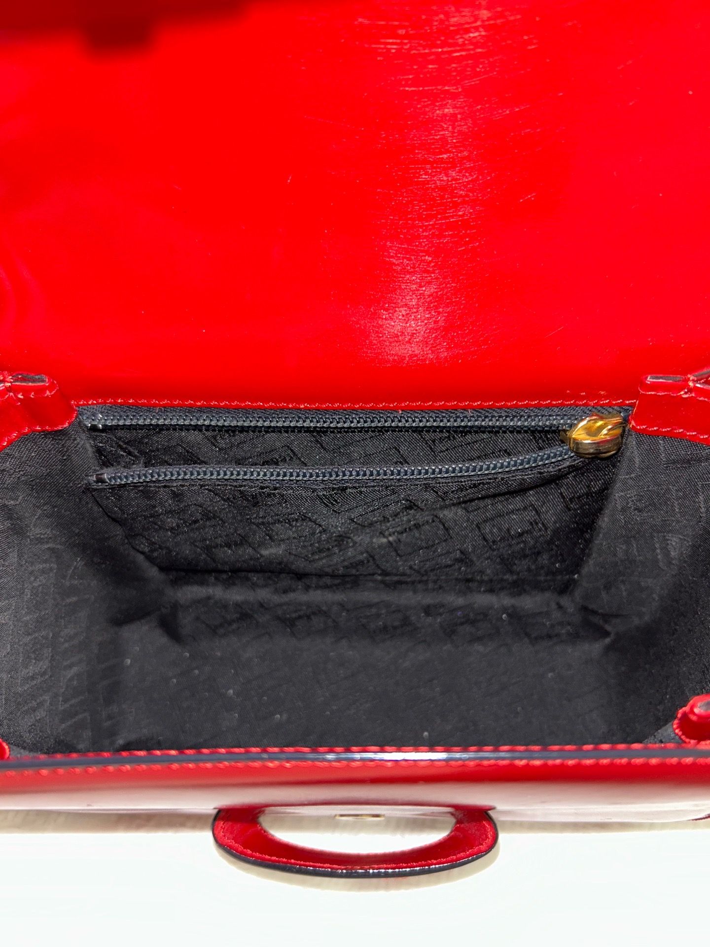 Vintage Moschino by Redwall Red Patent Leather Heart Crossbody Bag 