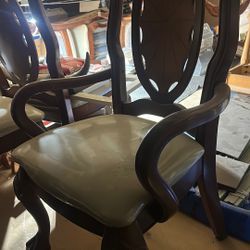 Complete Dining Set. Table 8- Chairs Hutch And Base. Take All Or Part Make Offer.