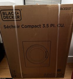 BLACK+DECKER BCED37 Compact Dryer for Standard Wall Outlet, Small Vented  Dryer, 4 Modes, Load Volume 13.2 lbs., White 