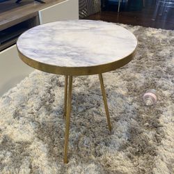 Faux Marble End Table 