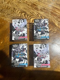 Pokémon Black Bolt & White Flare Booster Bundle Lot – 4 Factory Sealed