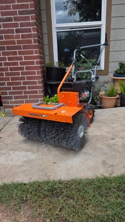 YARDMAX YP7160 27.5 in. 209 cc 0.0 cu. ft. Manual Push Gas Lawn
Sweeper