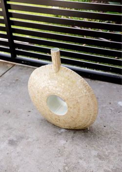 EXTRA LARGE MOTHER OF PEARL DECORATIVE VASE