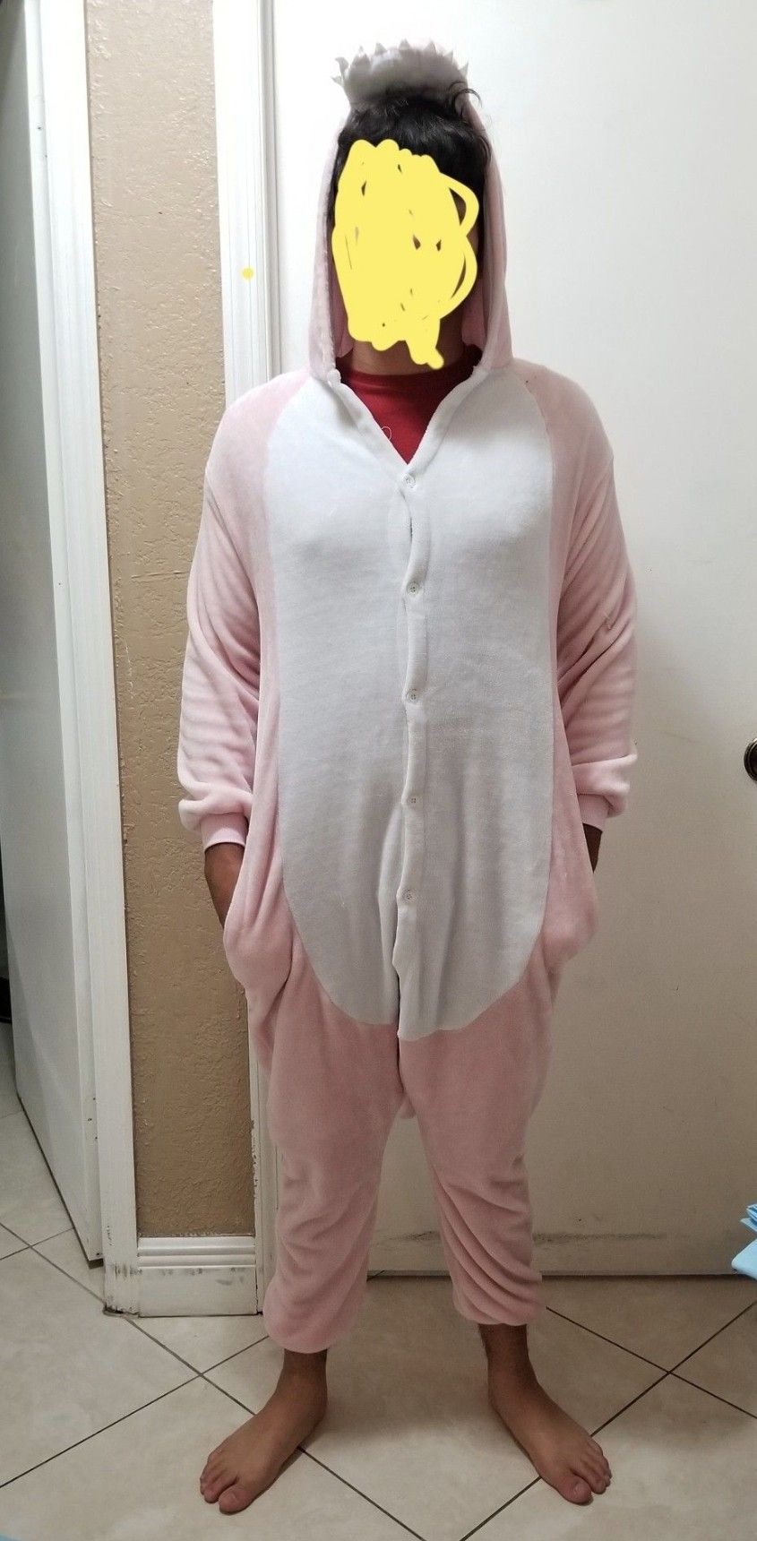 Adult Onesie - Pink Dinosaur Costume or PJ