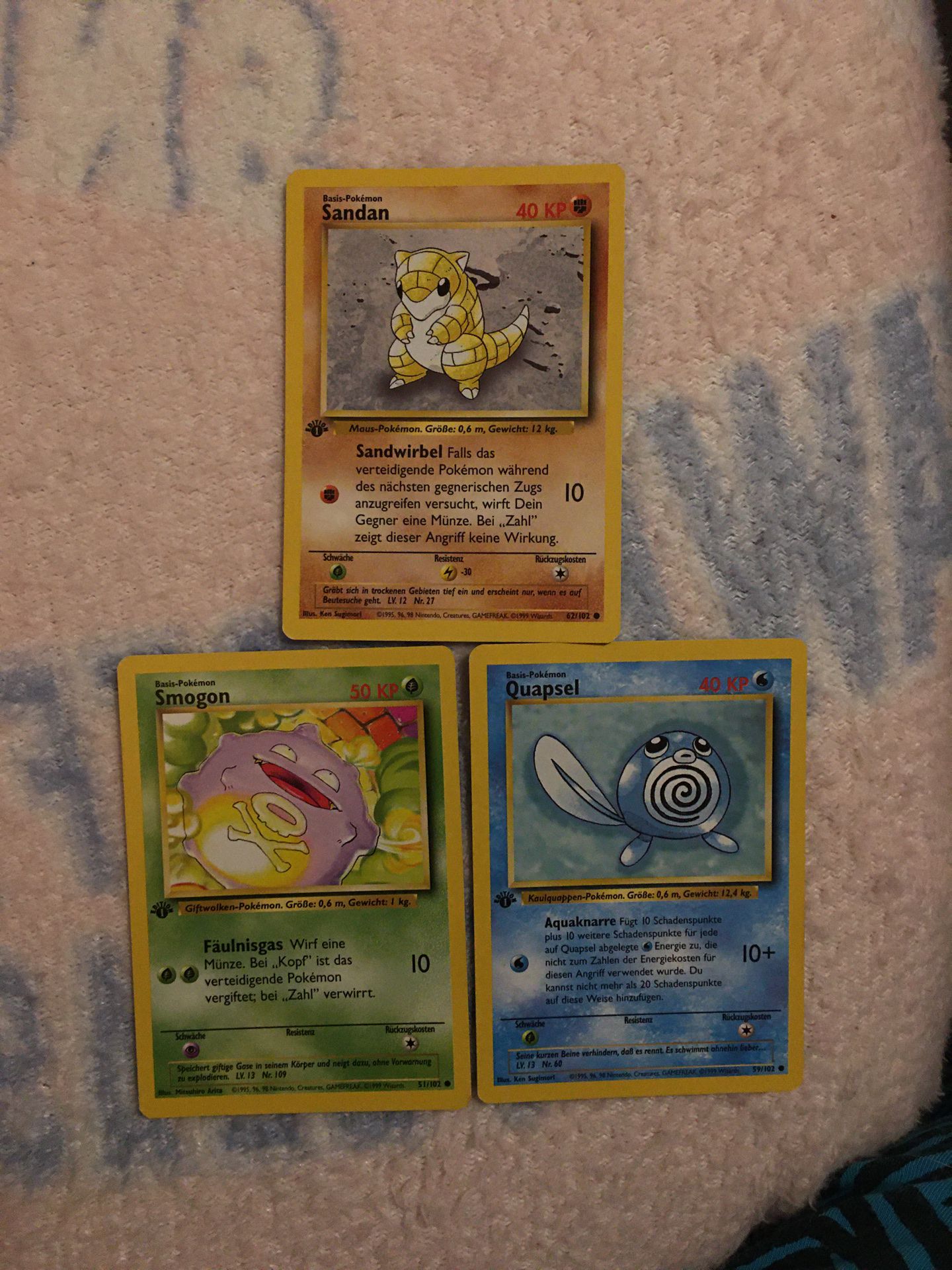 3 1st Edition German Pokemon Cards Mint condition