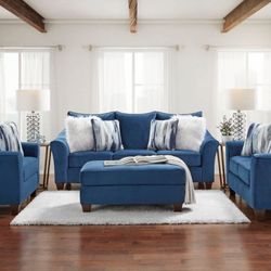 Velour Sofa & Loveseat Both For Only $998!  Additional Items Sold Separately. 