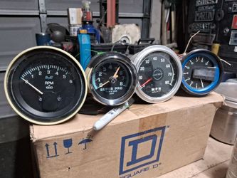 Vintage RPM gauges