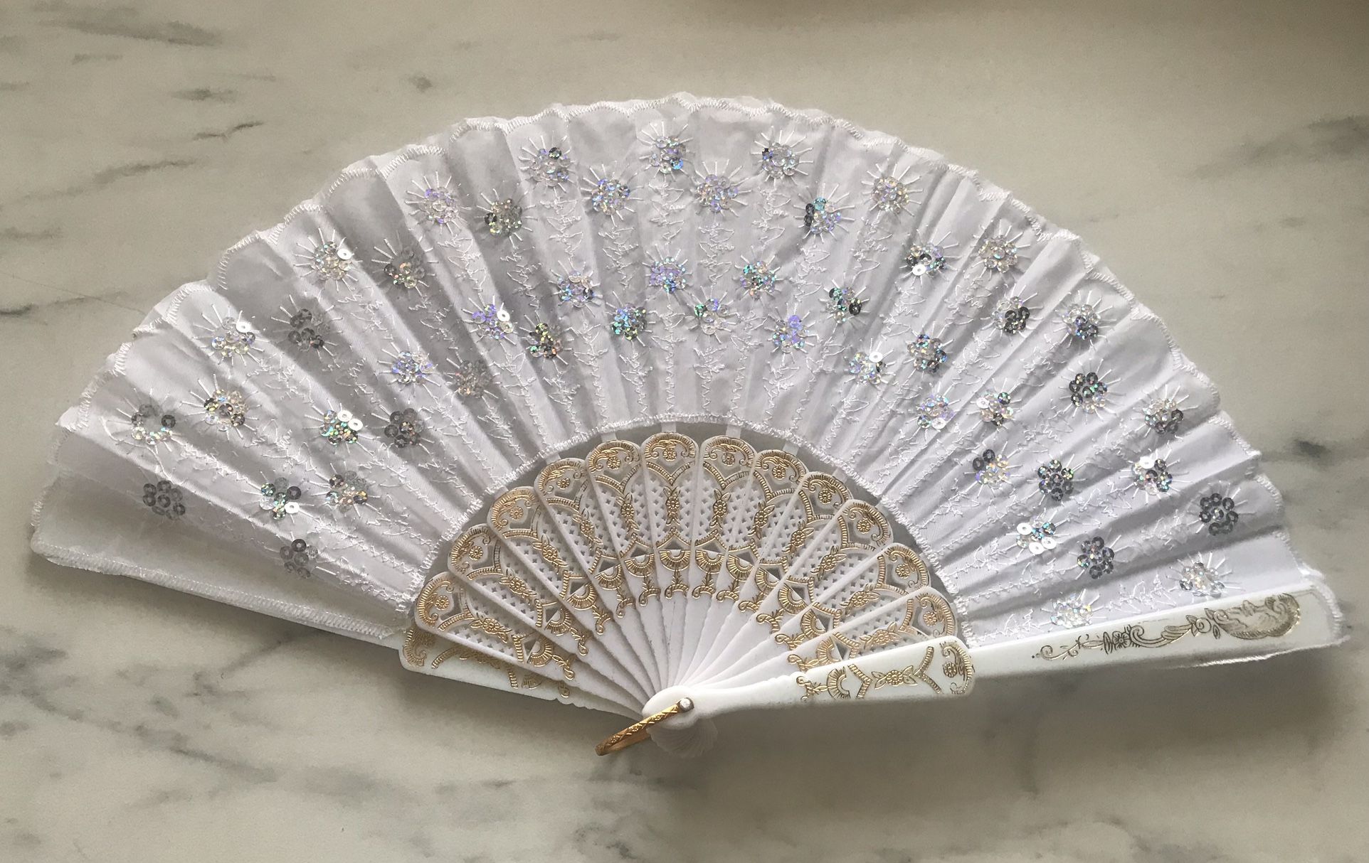 Hand Fan Great For Bridal Showers Babyshower Wedding Party 