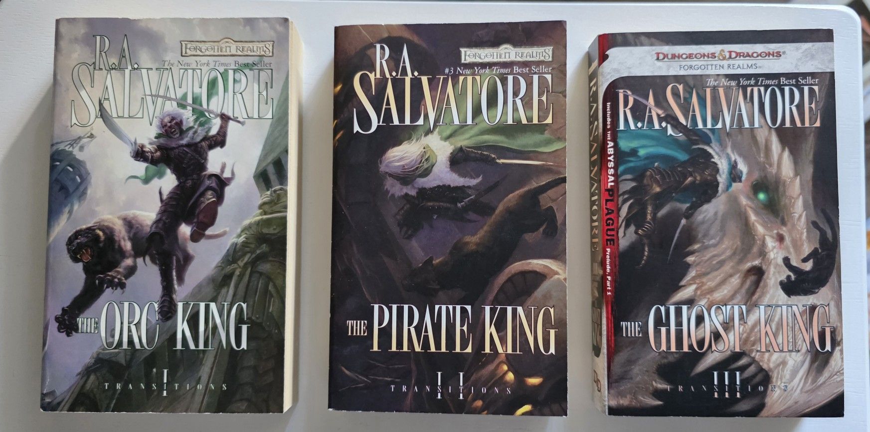 R. A. Salvatore Transitions Trilogy Paperbacks