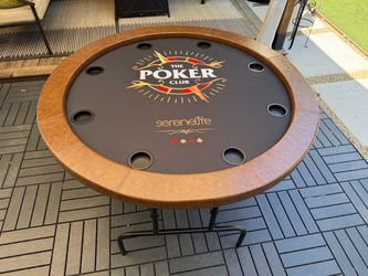 48” Round Foldable Poker Table