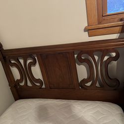 Vintage Real Wood Twin Bed