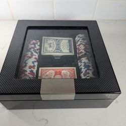 Deluxe Poker Set in Carbon Fiber Design Case