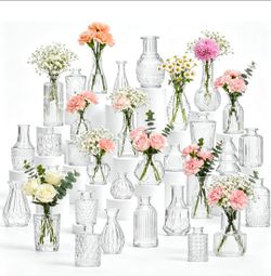 31ct Bus Vases Clear