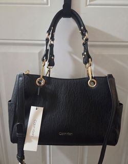 NWT Calvin Klein Bag Purse Gold Strap