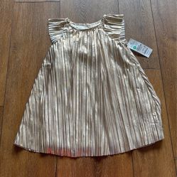 New Gold Toddler Girl Oshkosh Gold Dress 2t