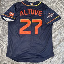 Jose Altuve Jersey Houston Astros Space City Large Blue 