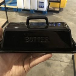 Kook Brand Black Butter Dish With Lid 