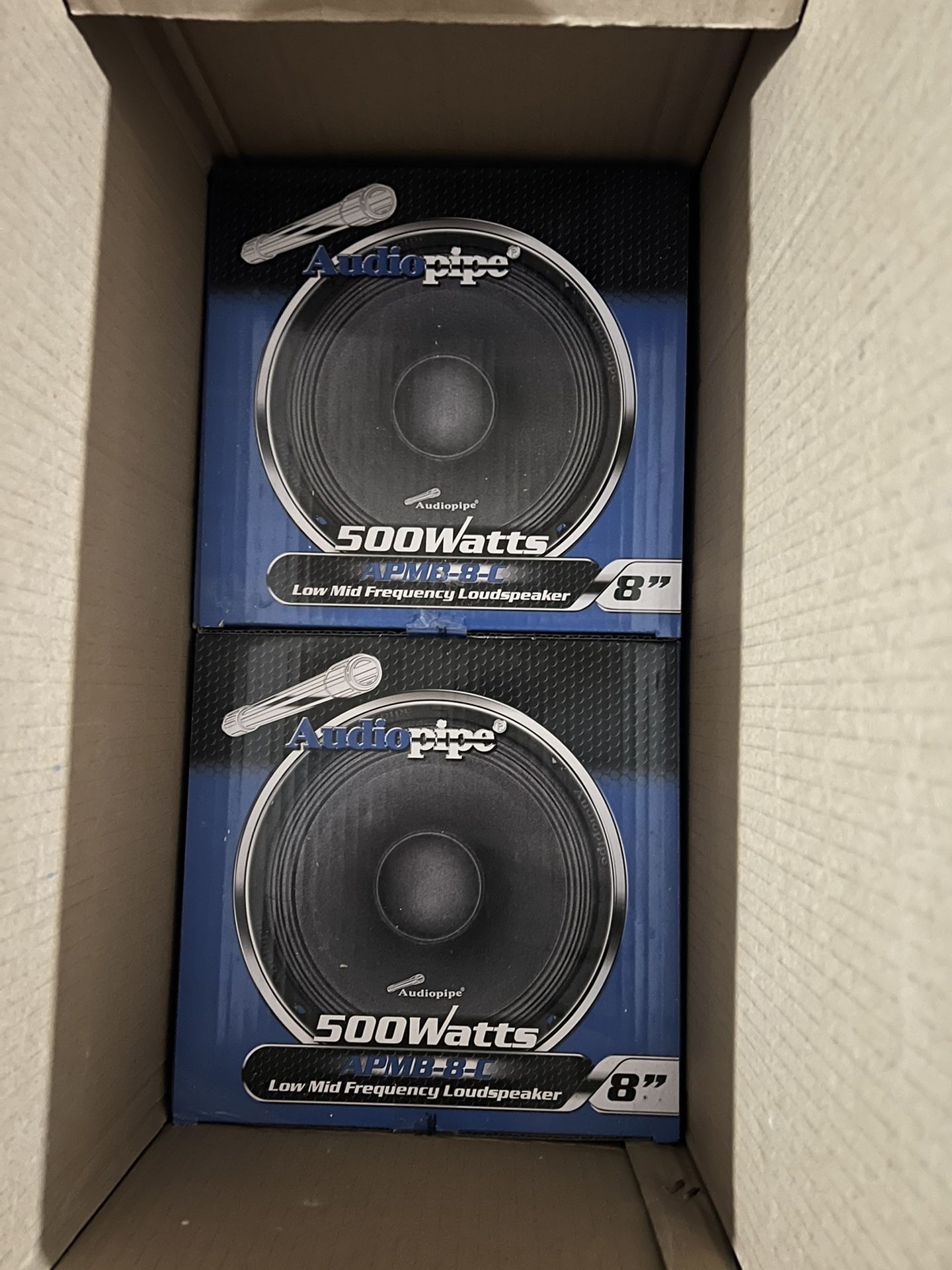 2 8 Audio Pipes And Box Brand New Only Missing Tweeters