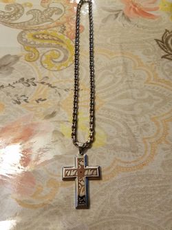 Stainles Steel Chain and Cross