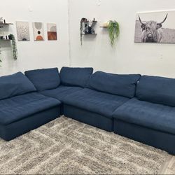Blue Sectional Cloud Couch - Free Delivery