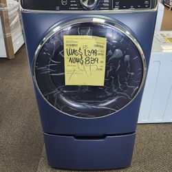 5.0 cu. ft. Smart Sapphire Blue Front Load Washer with OdorBlock UltraFresh Vent System with Sanitize and Allergen