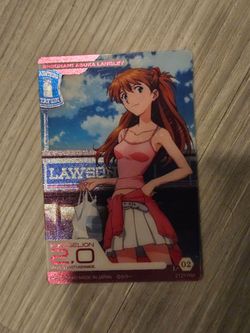 Neon Genesis Evangelion Wafer Card (Asuka at Lawson's)