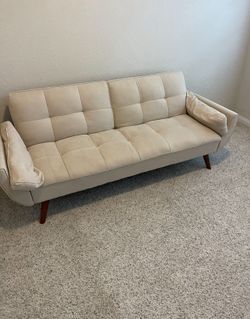 Futon Sofa Bed - Convertible Couch Bed Loveseat Sleeper for Living Room, Bedroom, Studio, Apartment, Dorm, Home Office, Small Space, Compact Li
