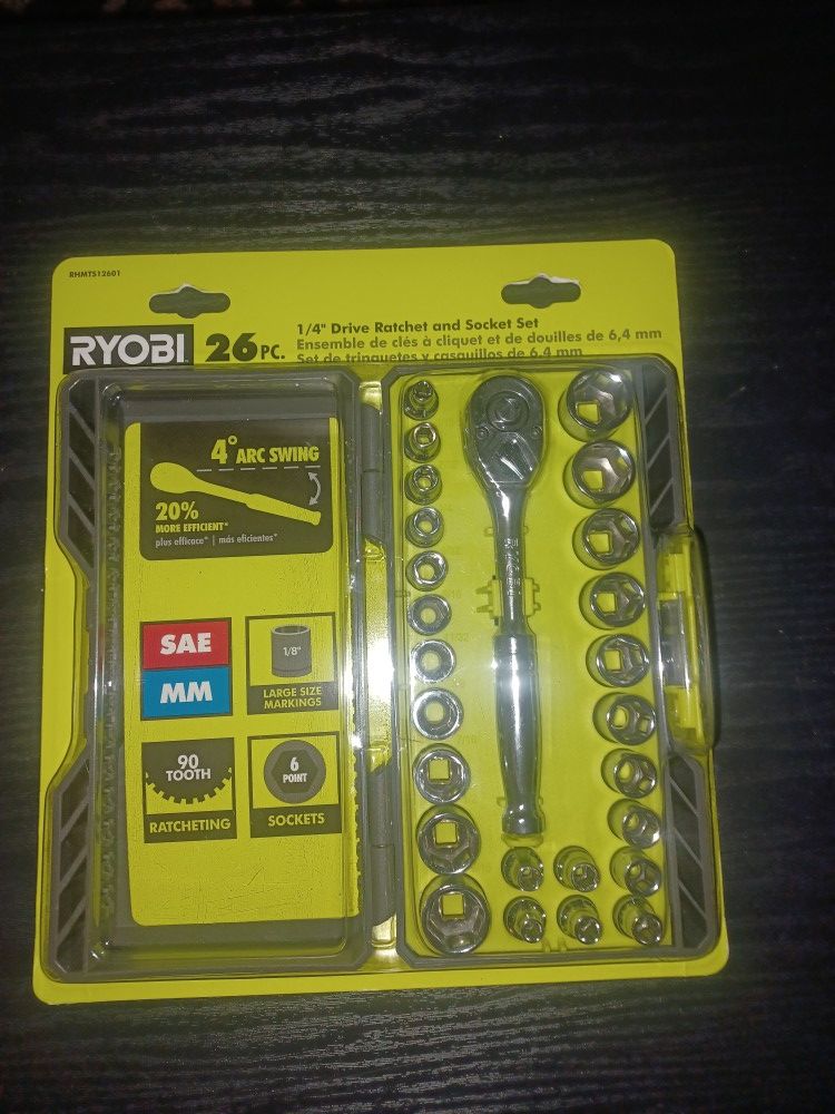 Ryobi 26 Pc Ryobi Socket Set