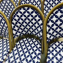 Blue and White French Chairs 