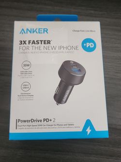 Anker USB C & USB-A Car Charger 35W Powerdrive PD+ 2 Adapter