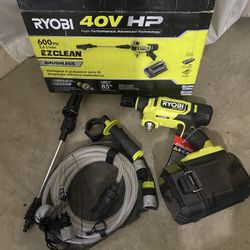 RYOBI 40V HP Brushless EZClean 600 PSI 0.7 GPM Cordless Battery Cold Water Power Cleaner( Tool Only)