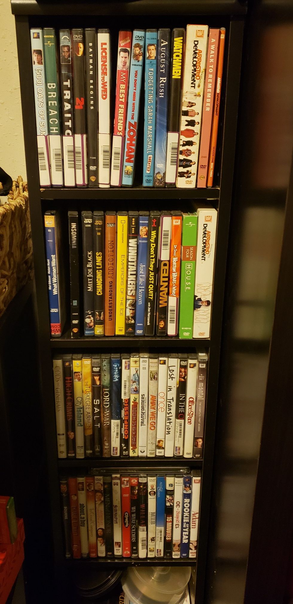 DVD's & shelving - 60+