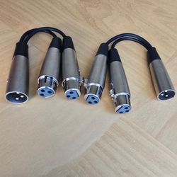 Hosa YXF-119 Y Cable- XLR Male to Dual XLR Female - 6 inch