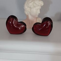 Baccarat Crystal Red Hearts