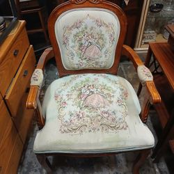 Vintage French Louis XV Style Needlepoint 