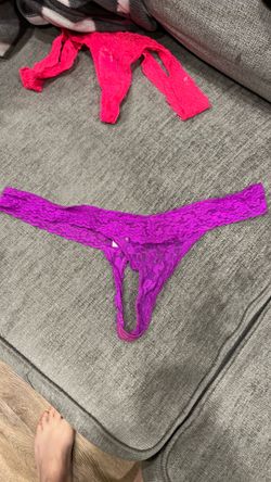 Panties thongs pink and purple