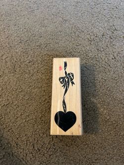 “RIBBON HEART” Rubber Stamp By Posh Presents/ POSH IMPRESSIONS