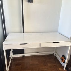 White IKEA Alex Desk 
